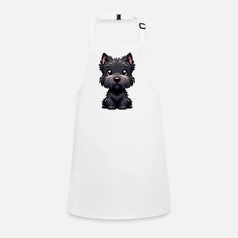Illustration numérique d’un mignon Scottish Terrier Tablier Enfant