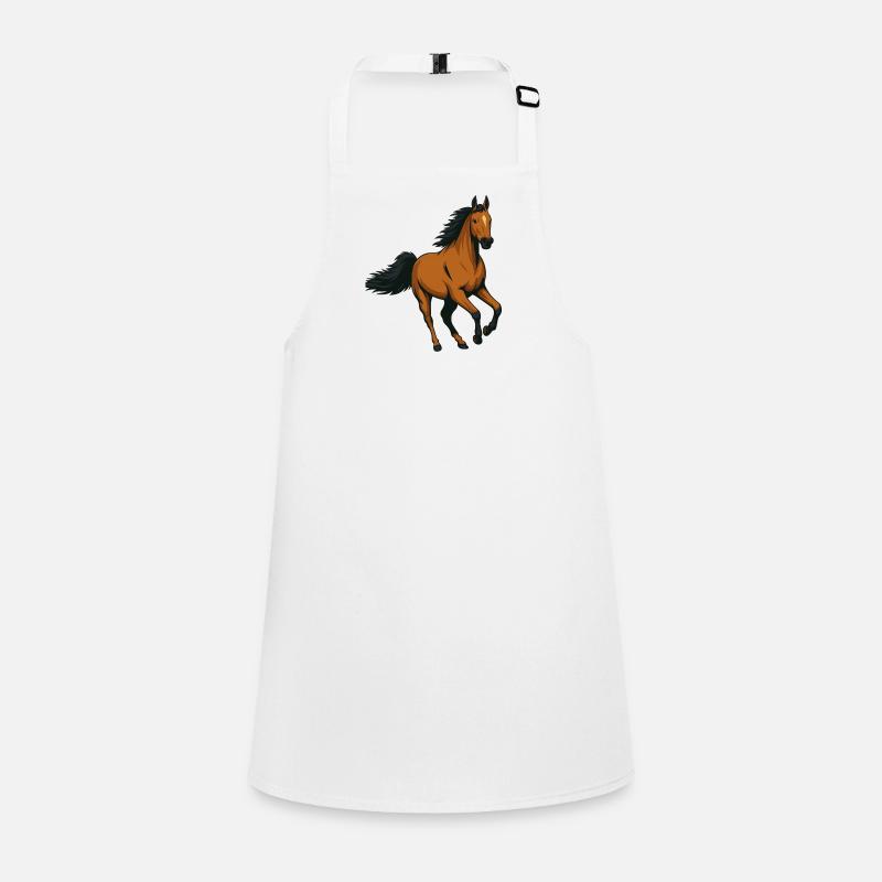 Galloping Amber Stallion Children's Apron