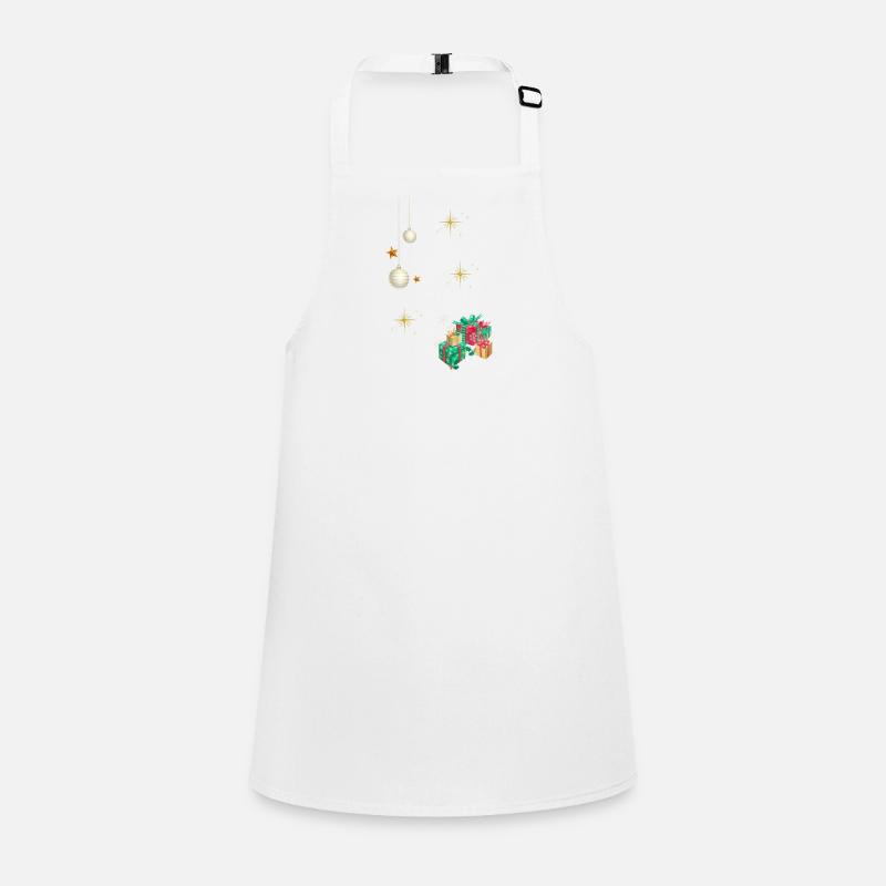 Boules de célébration dorées et cadeaux Tablier Enfant