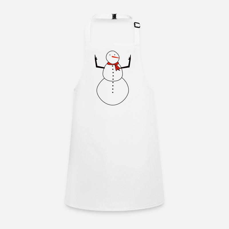 Bonhomme de neige avec écharpe rouge Tablier Enfant