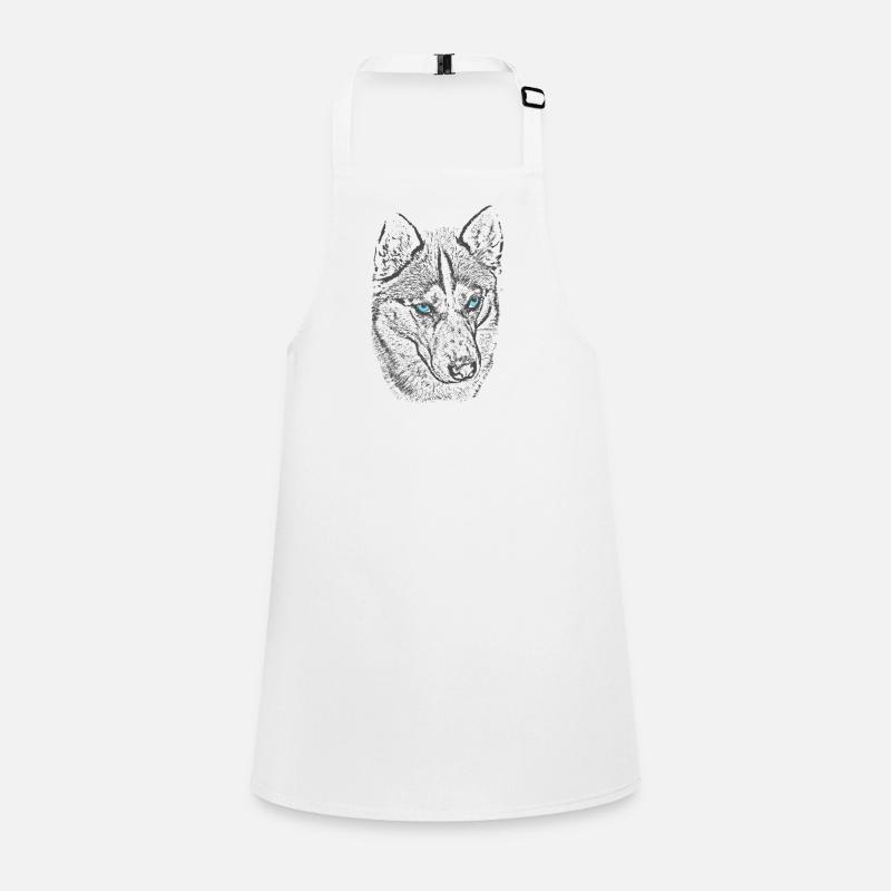 Northern wolf with blue eyes Children's Apron