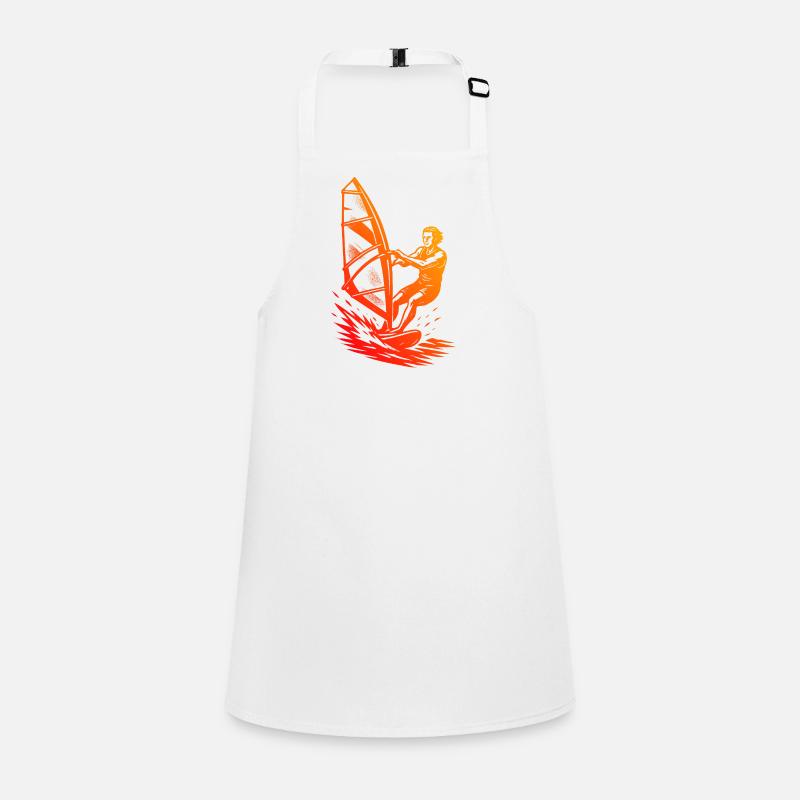 Fresh windsurfing motif for windsurf Children's Apron