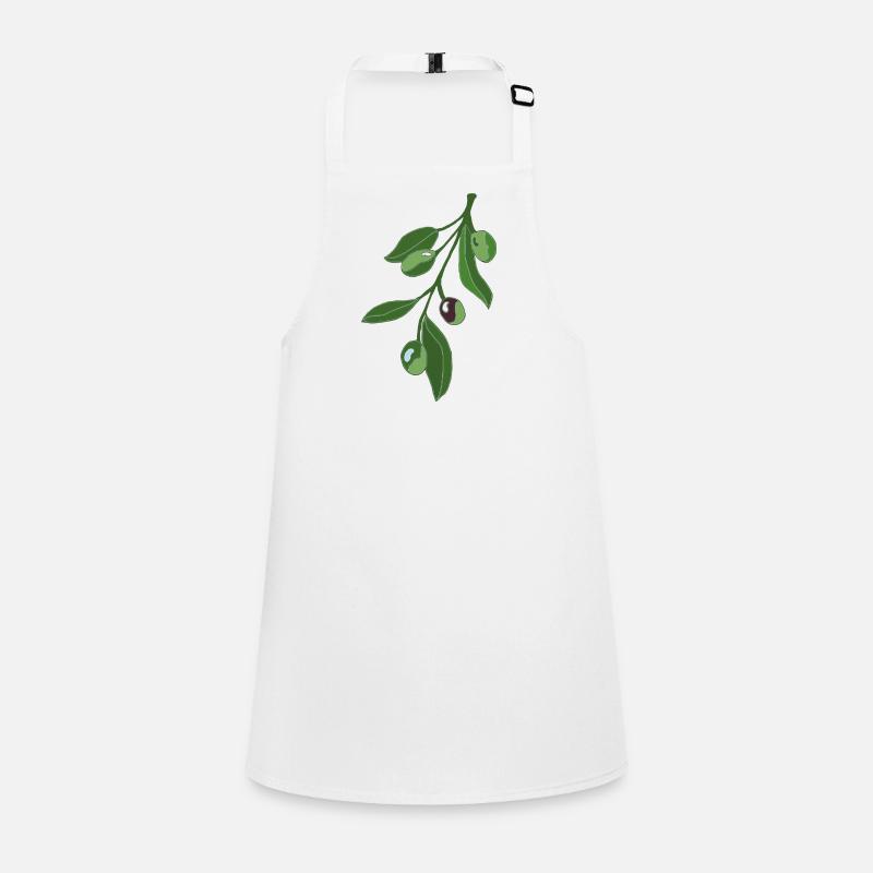 Olive Branch Botany Illustration Children's Apron