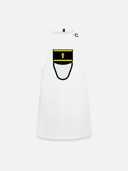 Gendarm Képi G.M. (Mobile Constable) - Schürze für Kinder - Weiß - Vorne