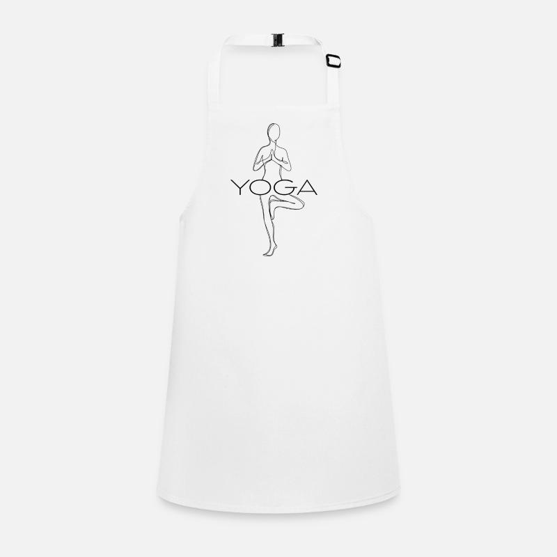 Posture de yoga - Conception de lignes de salutation au soleil Tablier Enfant