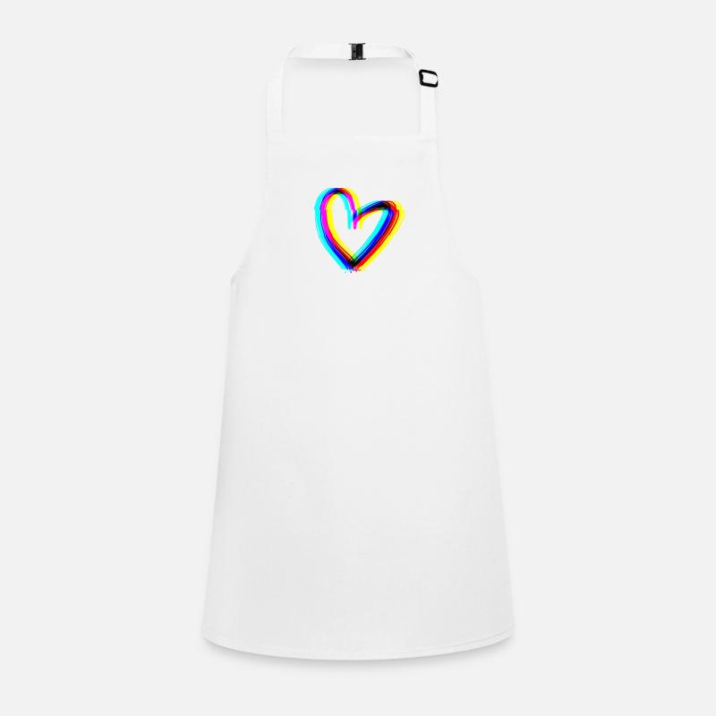 heart effect 3d symbol love Children's Apron