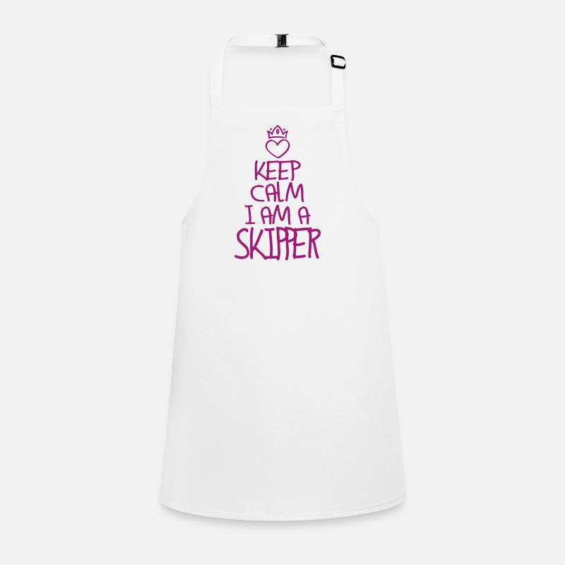 Keep Calm Skipper cool Skipper Geschenk Schürze für Kinder