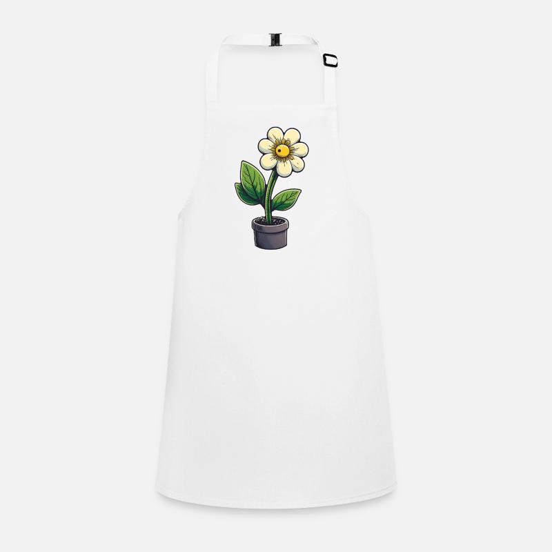 Pot de fleurs de style dessin animé - Une touche de couleur pour votre Tablier Enfant