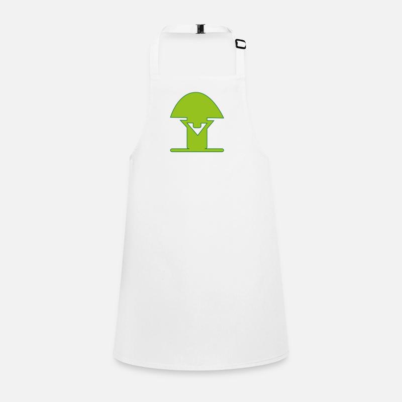 Logo du parti : Champignon gardien vert herbe Tablier Enfant