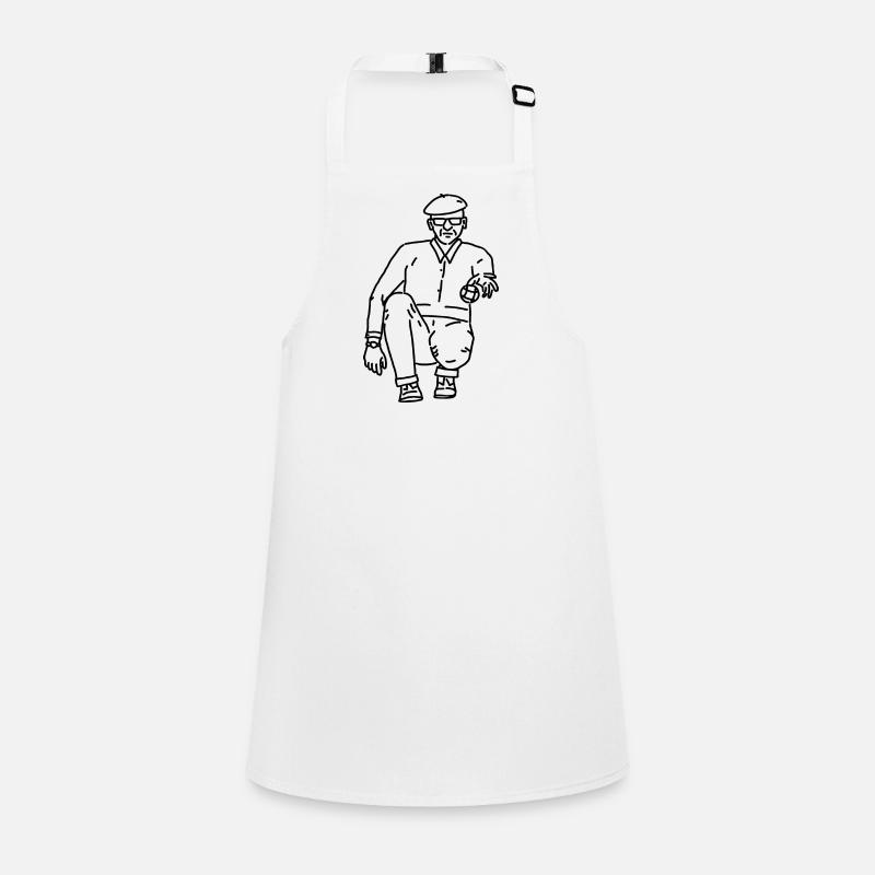 Petanque Player Left-Handed Children's Apron