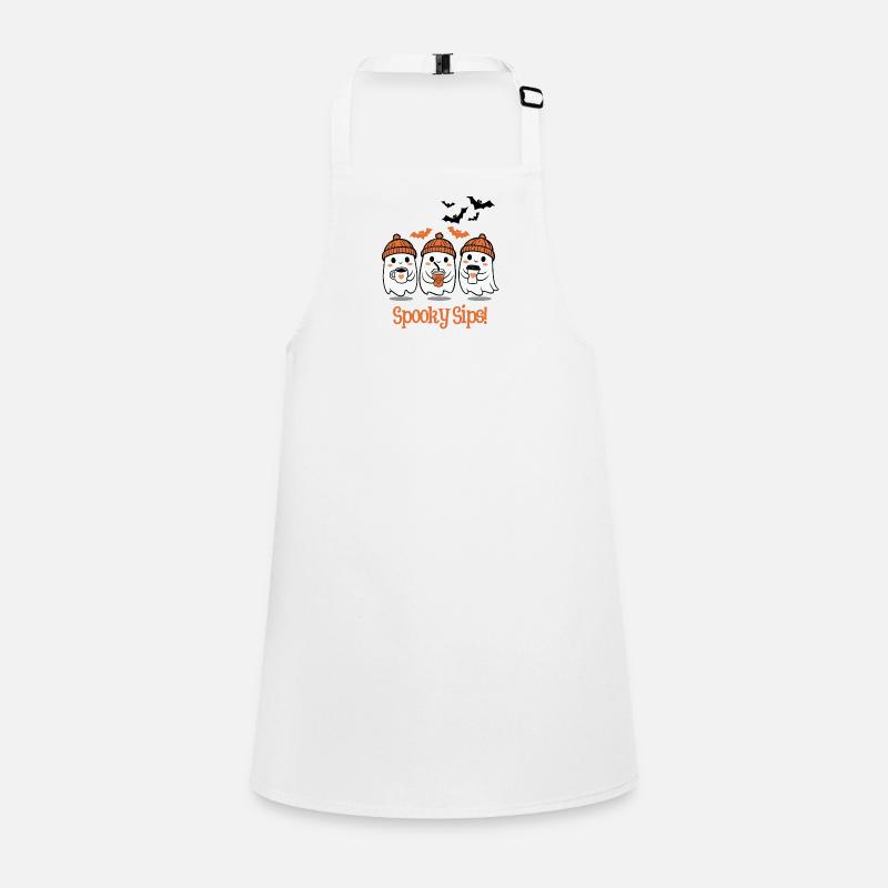 Spooky Sips Ghost Coffee Trio Children's Apron