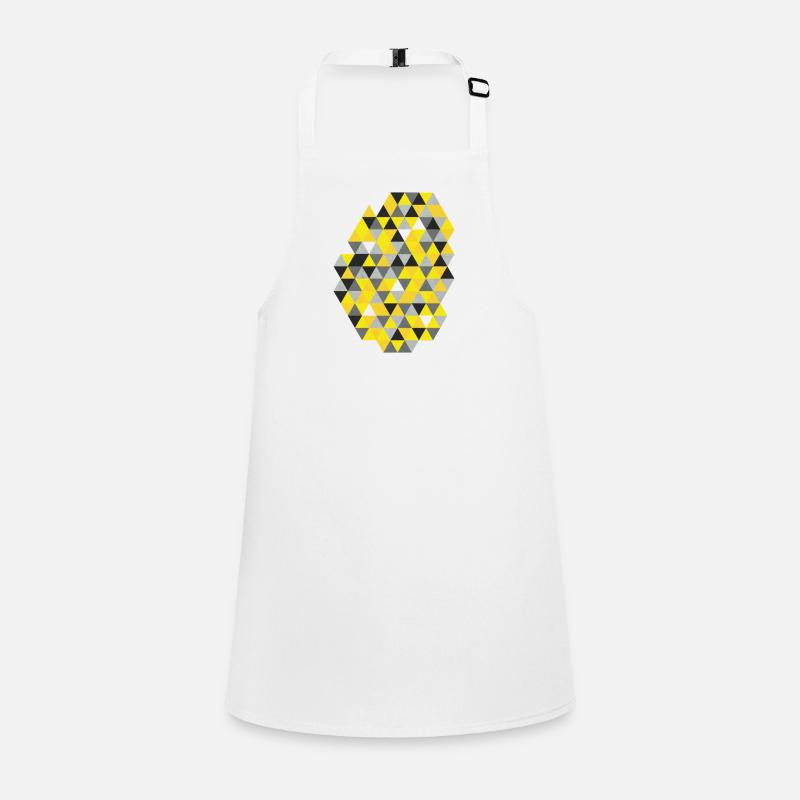 Geometric triangle pattern Sunny Yellow Children's Apron