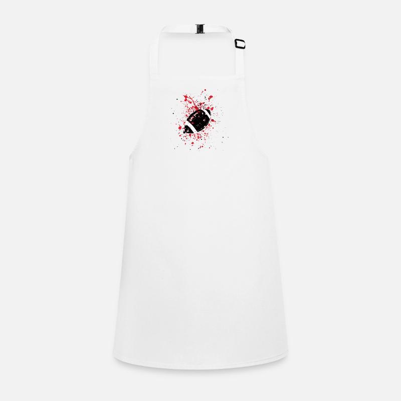 Rugby ball on red splashes Children's Apron
