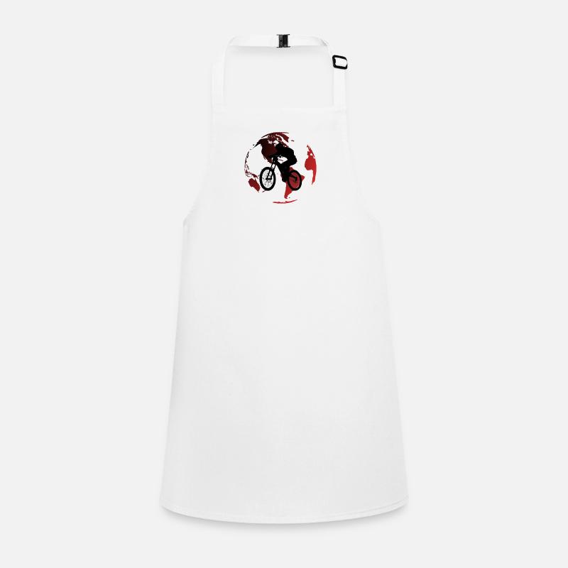 VTT sur Globe Rouge Tablier Enfant