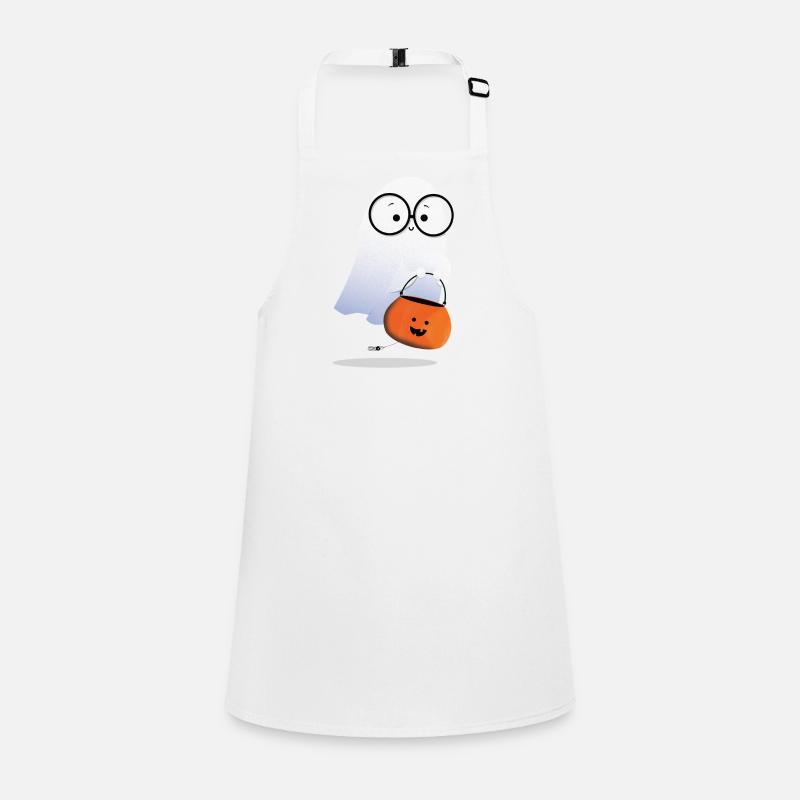 Ghost with pumpkin basket Children's Apron