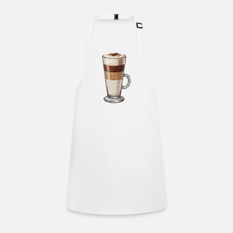 Latte macchiato in embroidered look (printed) Children's Apron