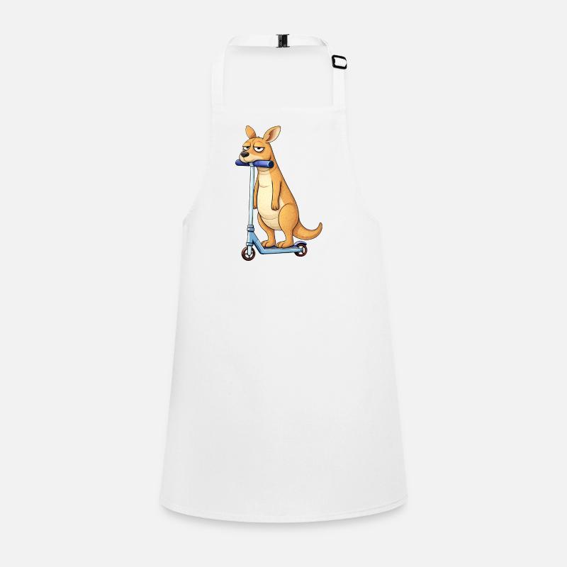 Süßes Känguru auf Roller einsam in Australien Schürze für Kinder