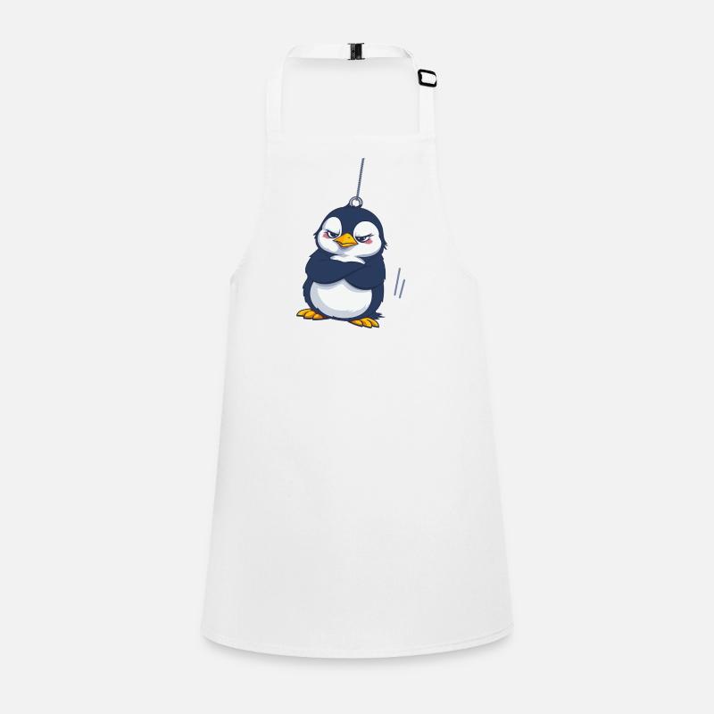 Grumpy Penguin Hanging Children's Apron