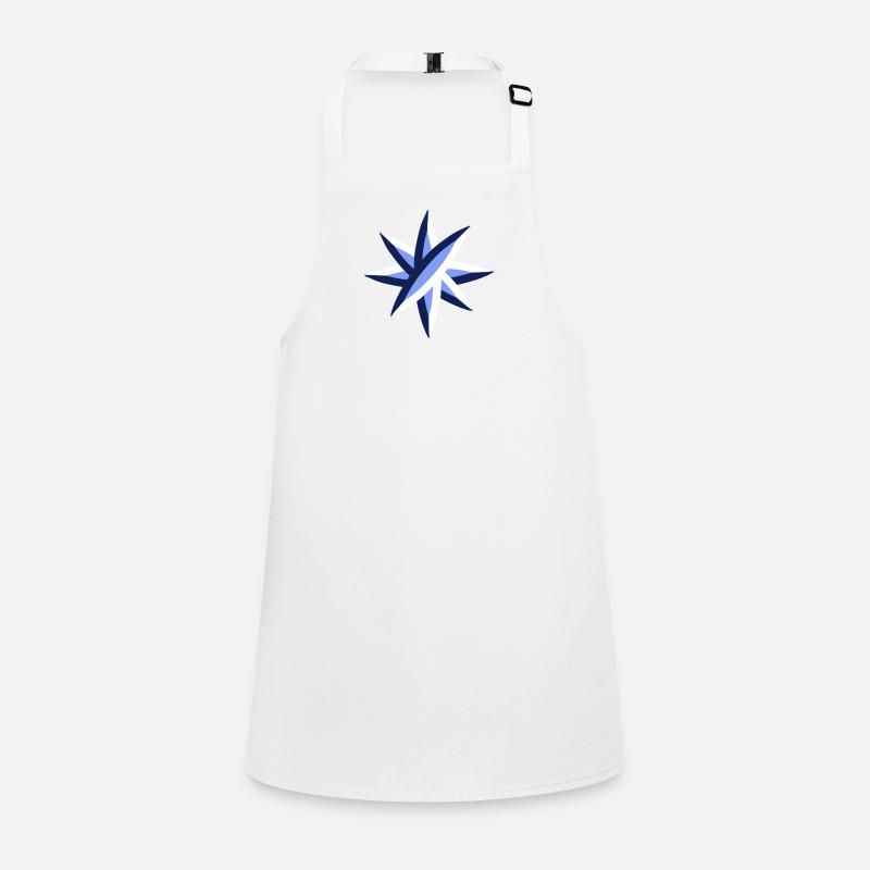 blue star glossy symbol Children's Apron