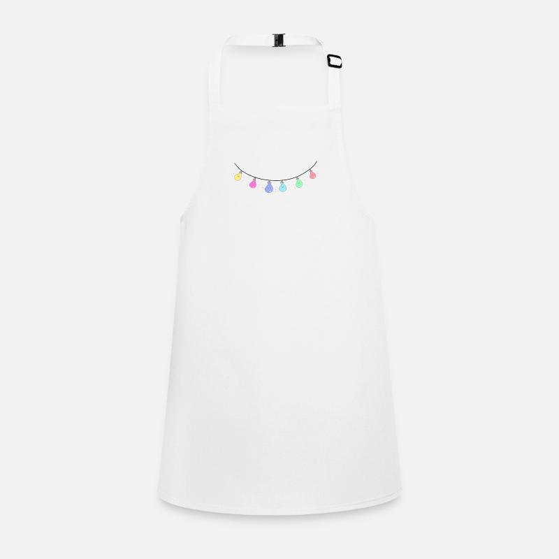 light bulb line chain light colorful Children's Apron