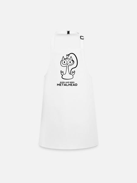 Heay metal cat - Children's Apron - white - Front