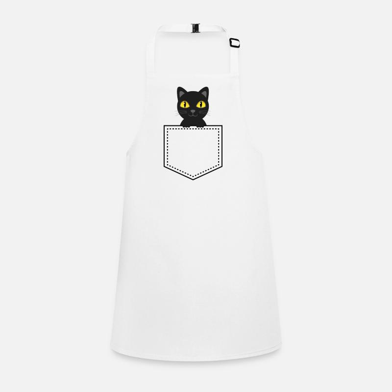 Pocket animal black cat Children's Apron
