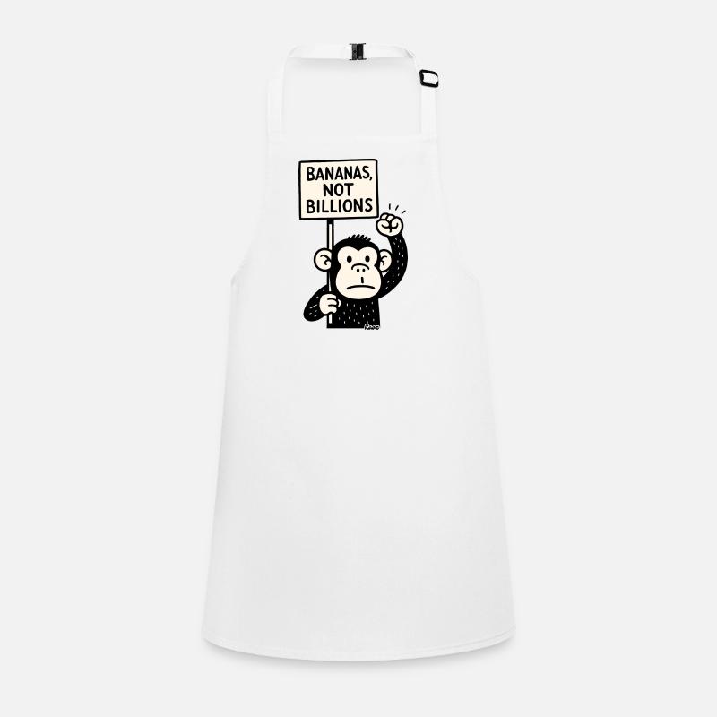 Bananas Not Billions Protest Monkey Children's Apron