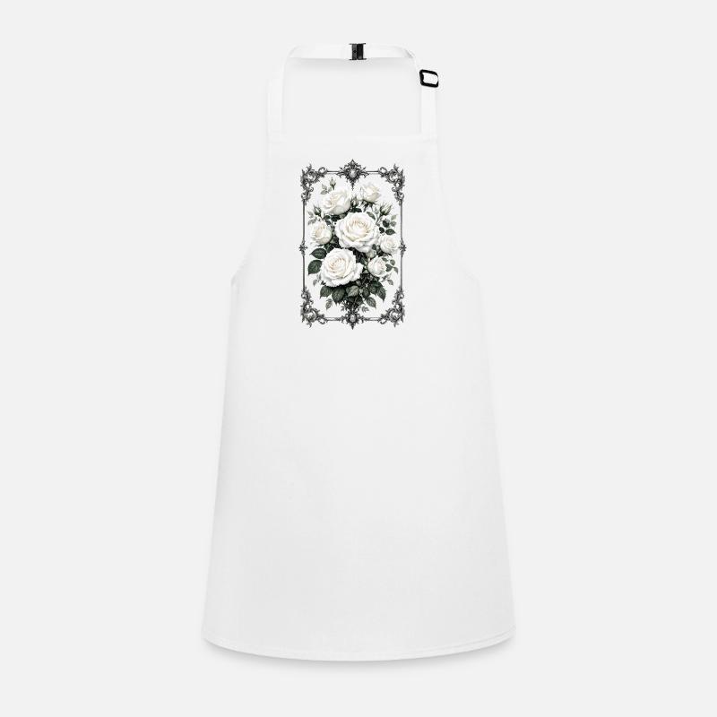 Roses, Roses blanches, Roses et Fleurs Tablier Enfant