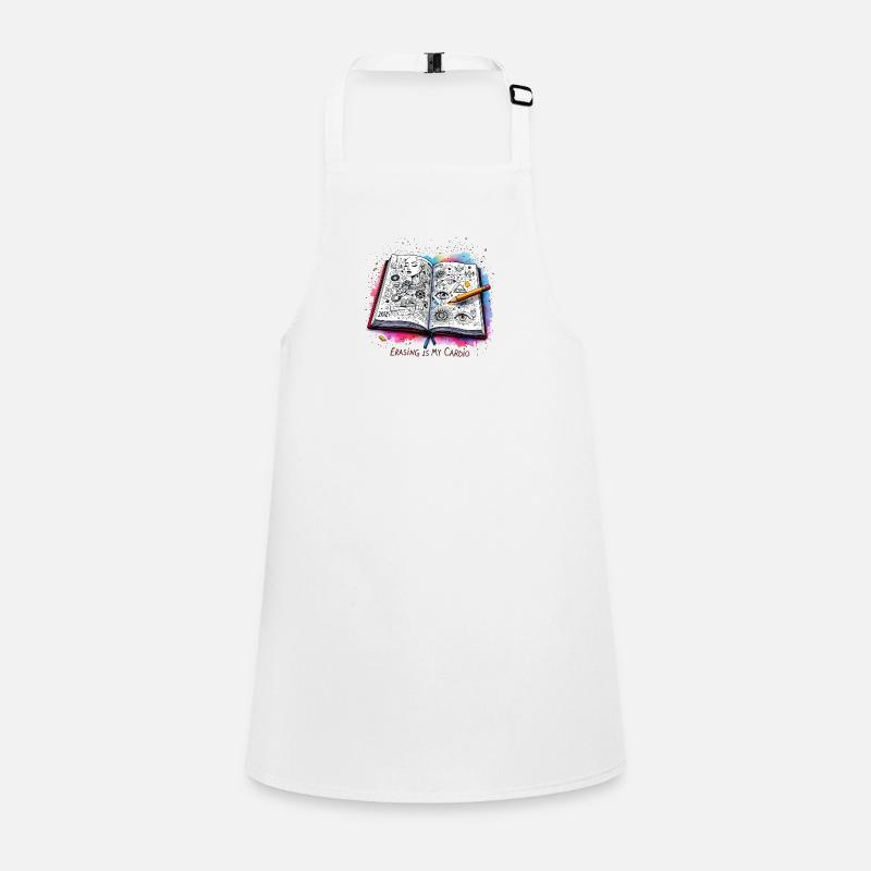 Sketching Drawing Doodling Erasing is my Cardio Children's Apron