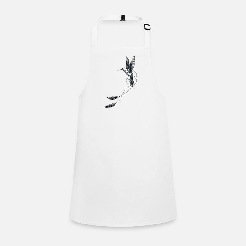 hummingbird feathers geometry Children's Apron