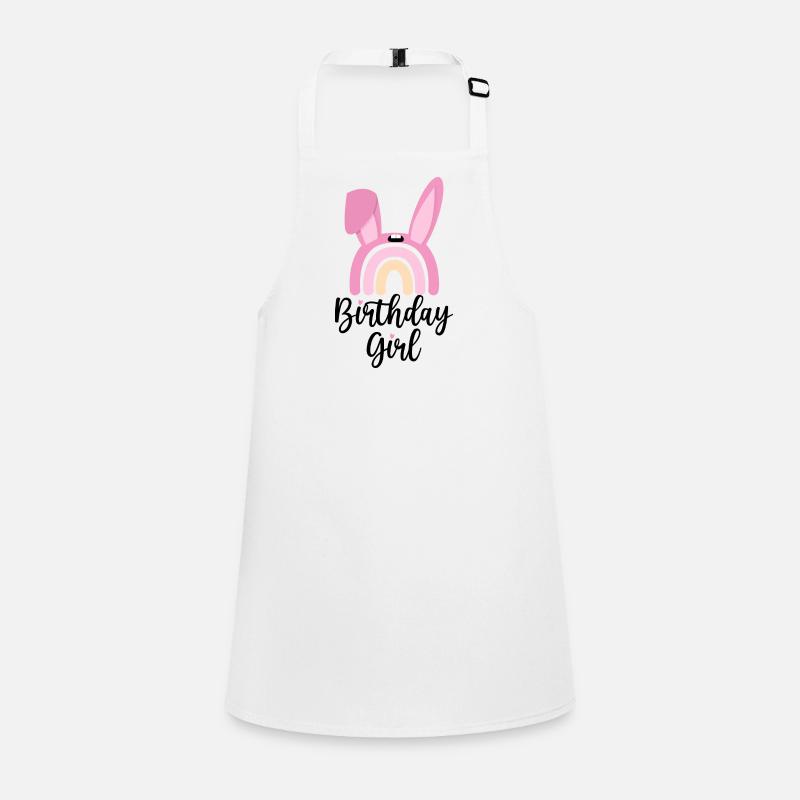 Pink Bunny Arc Rainbow Children's Apron