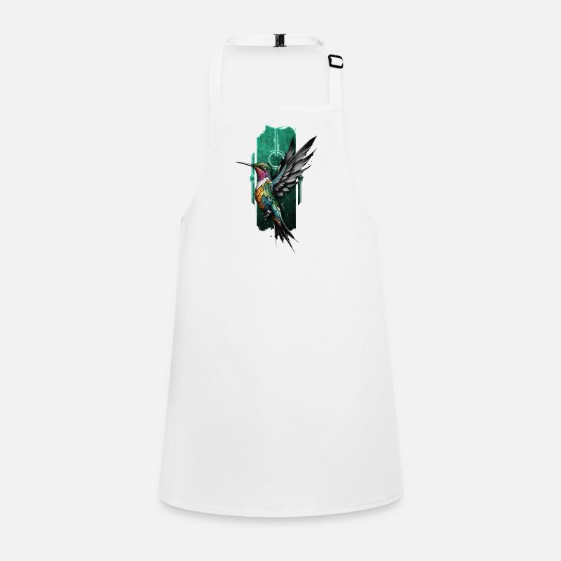 Hovering Jewel: Graceful Hummingbird in Flight Children's Apron
