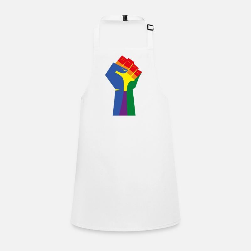 Le poing levé (couleurs de l’arc-en-ciel) Tablier Enfant