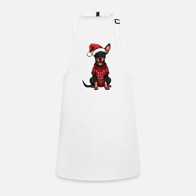 Doberman Chien Noël Tablier Enfant