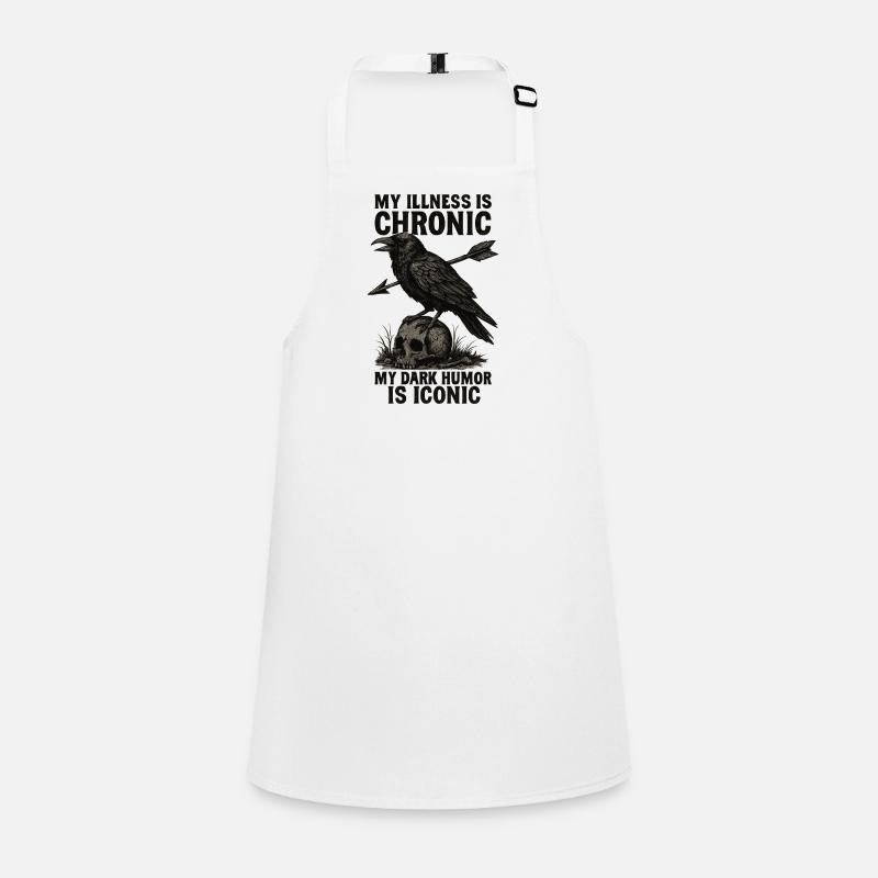 Chronic Illness Dark Humor Raven Tee Children's Apron