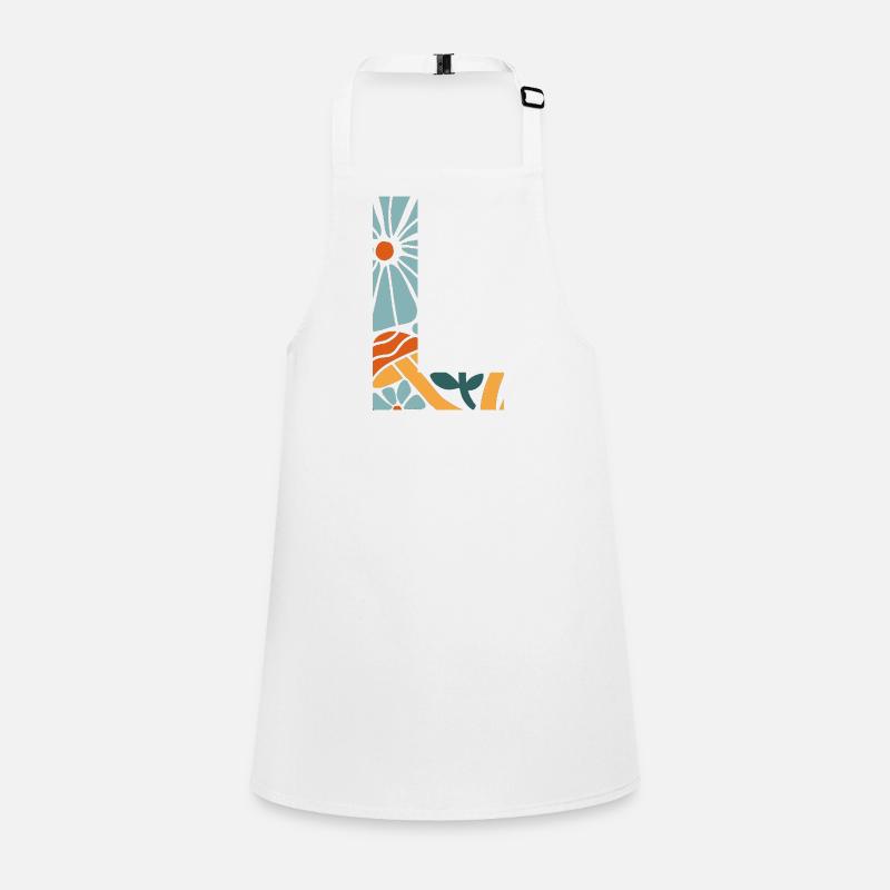 Lettre l fleurs groovy idée cadeau  Tablier Enfant