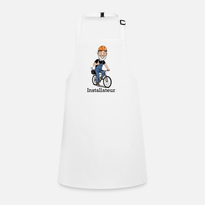 Construction Worker Bicycle Hero Children's Apron