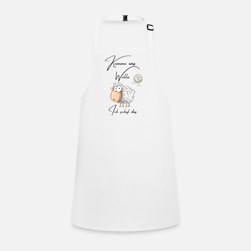 Funny Sheep with Wool – Cute Comic Animal Children's Apron