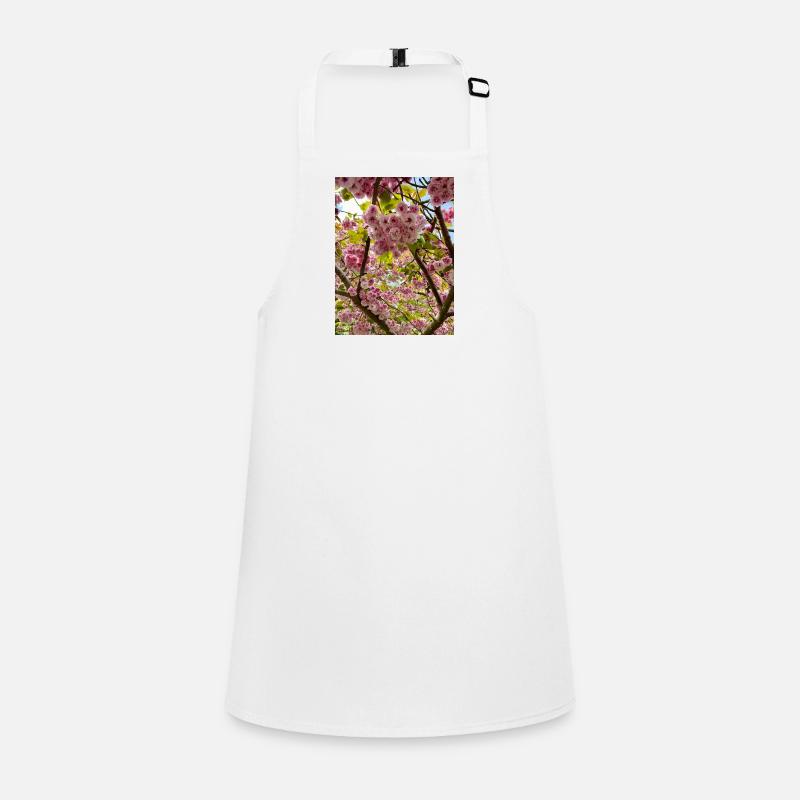 Cherry blossom magic in spring - Children's Apron - white