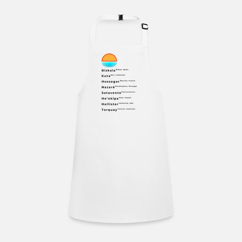 Popular Surf Spots List Children's Apron
