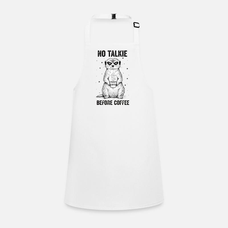 Pas de conversation devant un suricate amateur de café Tablier Enfant