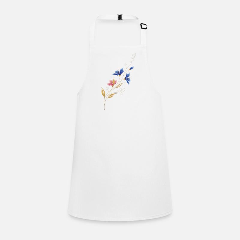 Liane fleur dorée Bleu Rose Tablier Enfant