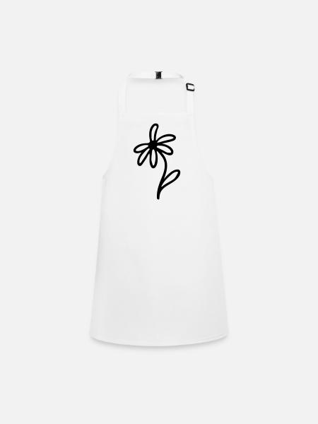 Flower - Children's Apron - white - Front