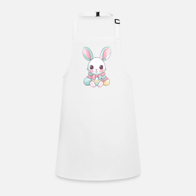 Pastel Easter Bunny with bow Children's Apron