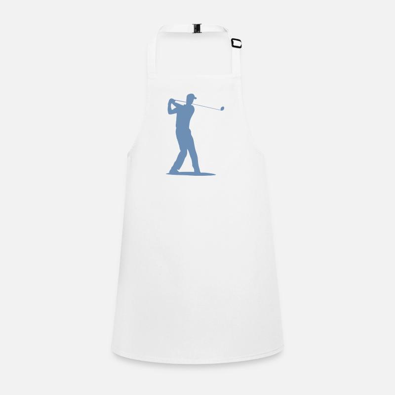 Golfspieler Silhouette - Abschlag Golf Schürze für Kinder