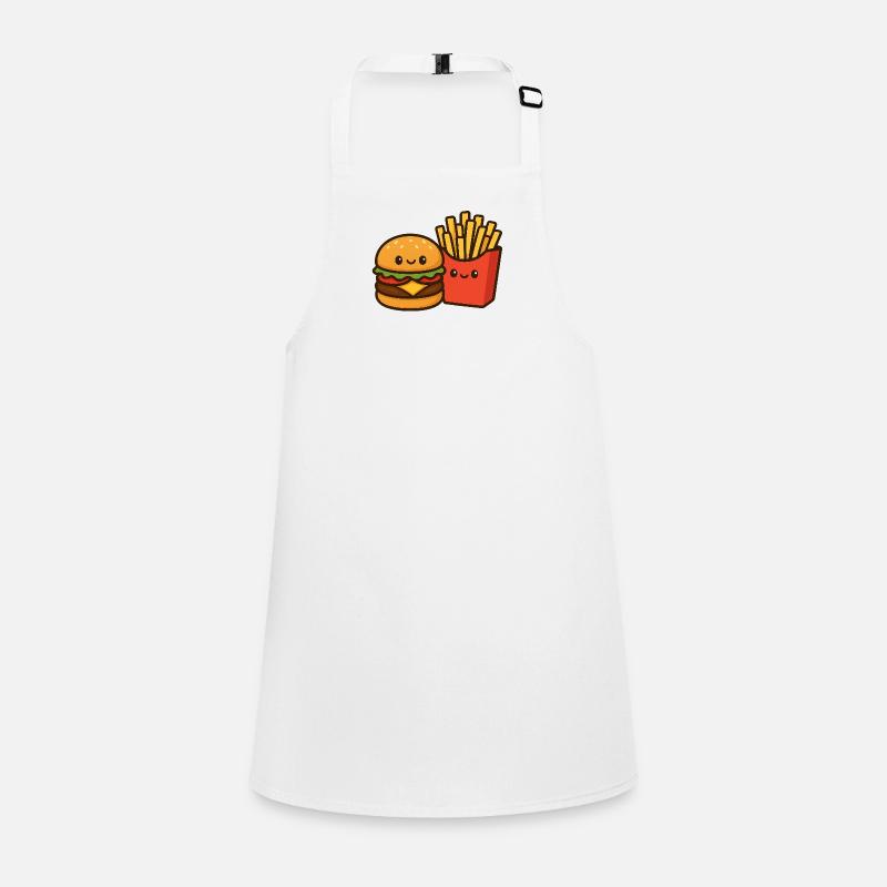 Kawaii Burger & Fries Duo Tablier Enfant