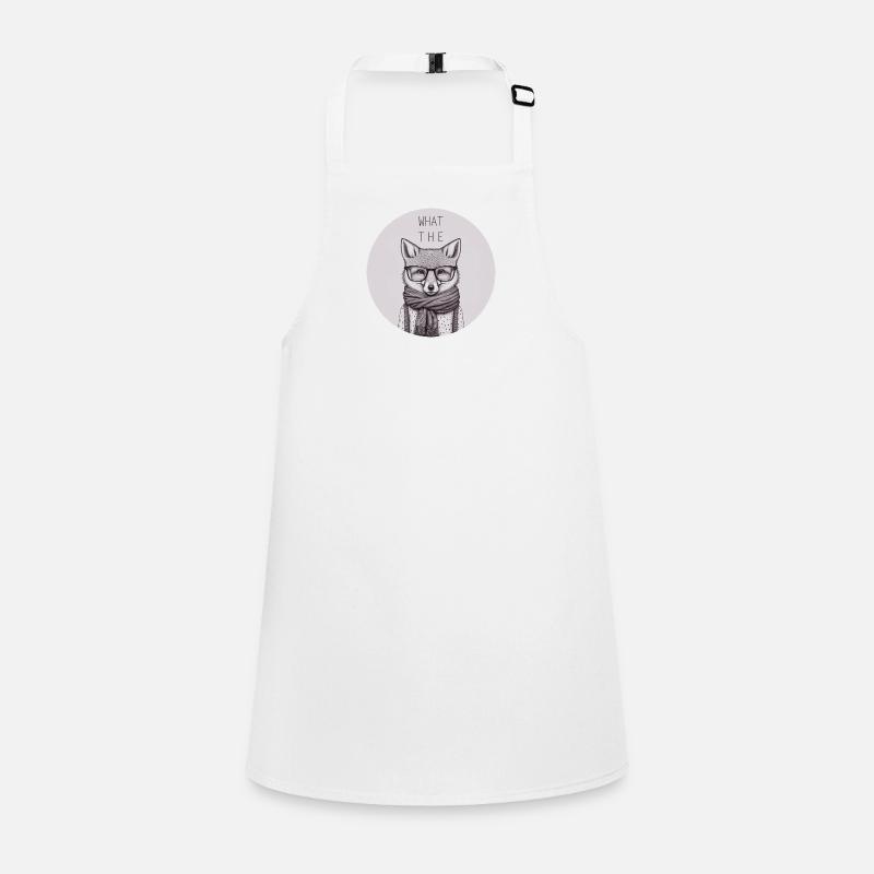 What the Fox - Children's Apron - white
