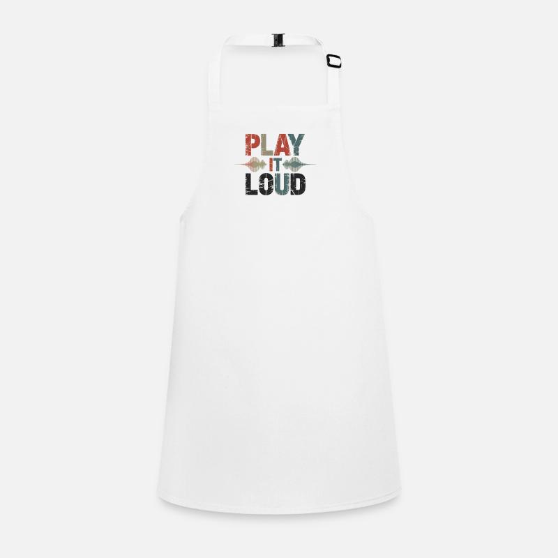 Retro Grunge – Play It Loud Schürze für Kinder