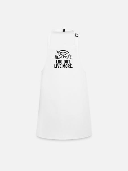 Log Out, Live More Outdoors - Children's Apron - white - Front