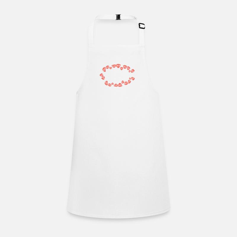 fleurs tulipes cercle rouge Tablier Enfant
